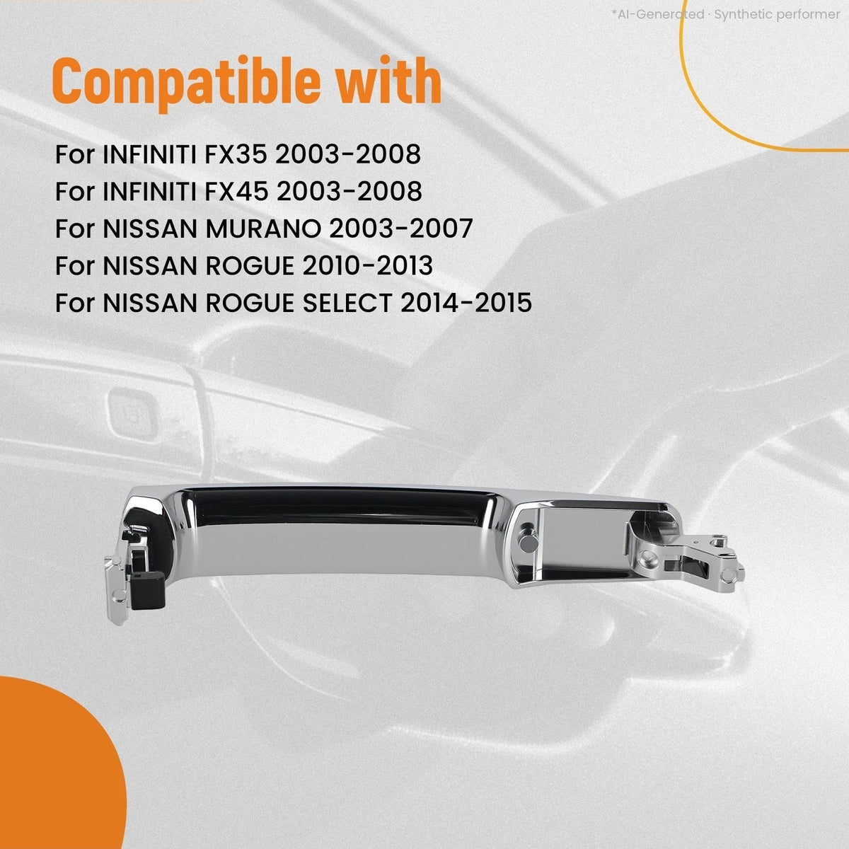 Front Left Door Handle for Nissan Murano (2003–2007) 80640-CA012 Chrome