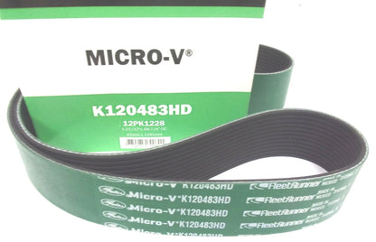Gates Serpentine Heavy Duty Micro-V Belt for (12PK1228, K120483HD)