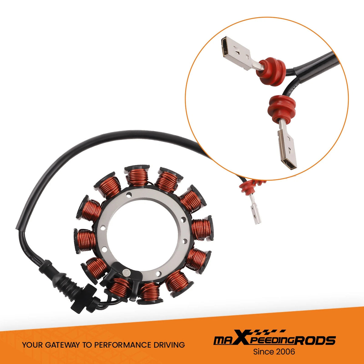 Stator Coil for Harley Davidson Electra Glide FLHT, Ultra Classic FLHTCU, Road King FLHR (1999–2006)