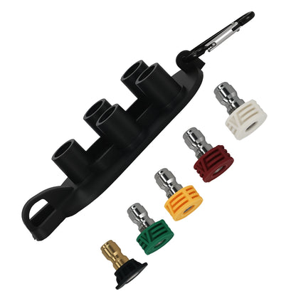 5 Pack Pressure Washer Spray Nozzles for Multi Angle (4000 PSI)