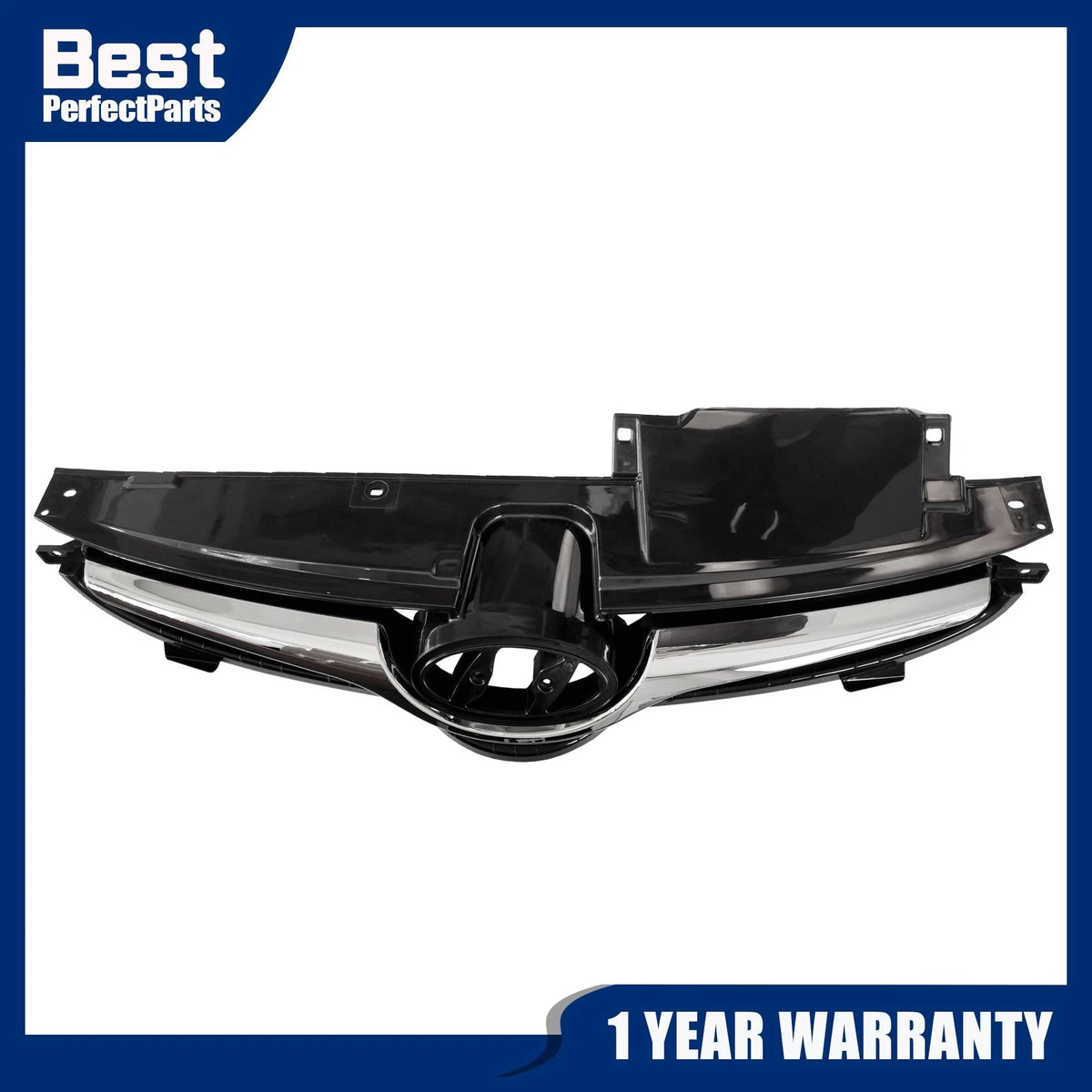 Front Upper Bumper Grille with Chrome Trim for Hyundai Elantra (2014–2015) HY1200173