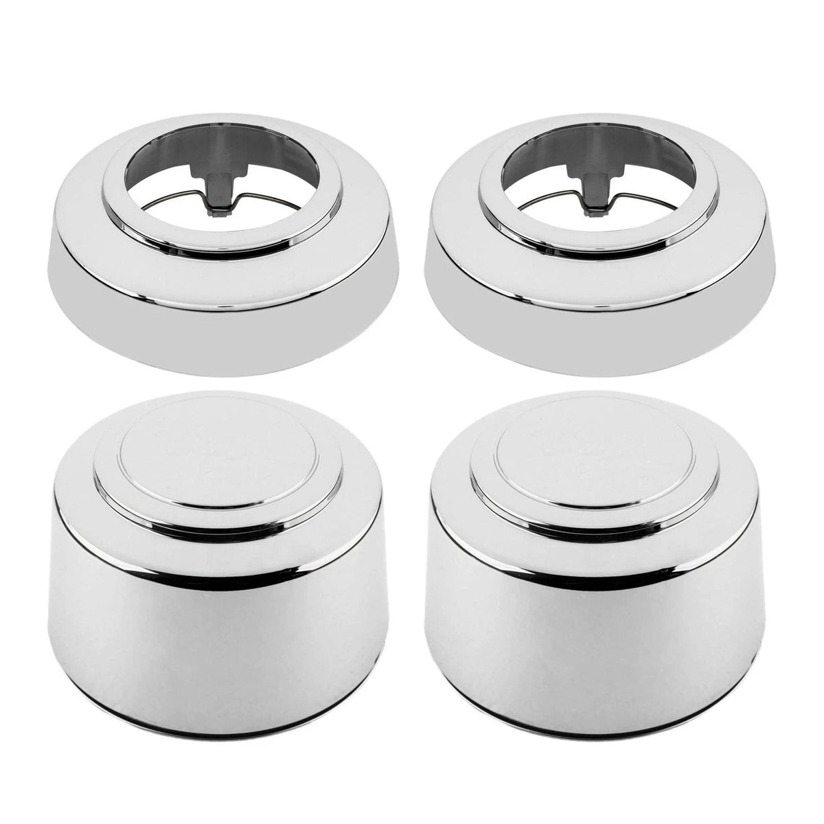 Set of 8 Lug 16" Chrome Wheel Center Hub Caps for Ford F-250 E-150 E-250