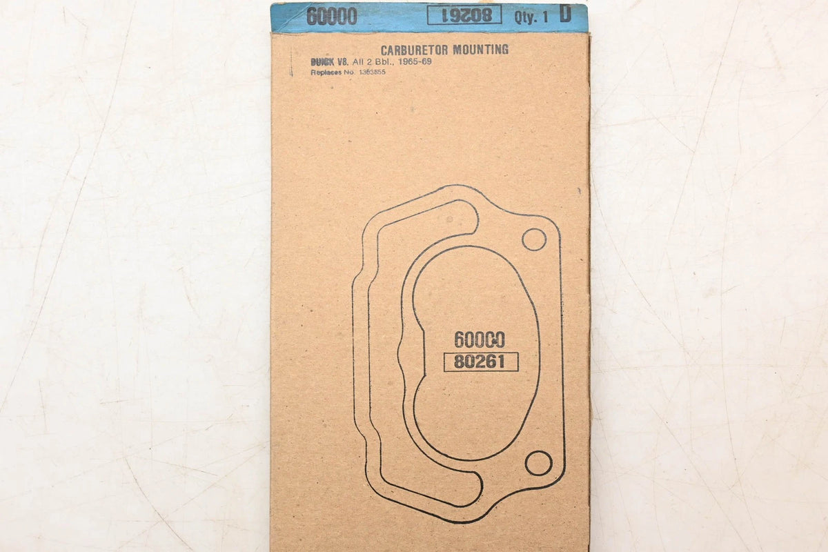 Carburetor Mounting Gasket for Fel-Pro 60000, 80261 (NOS)