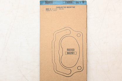 Carburetor Mounting Gasket for Fel-Pro 60000, 80261 (NOS)