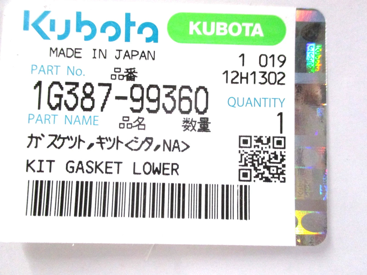 Lower Gasket Kit for Kubota V2403 M-DI E3B (OEM 1G387-99360)