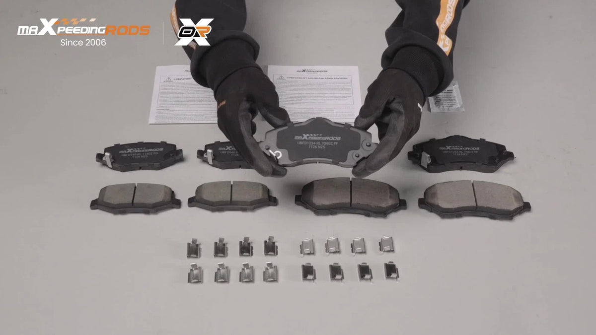 Set of 4 Front Rear Ceramic Brake Pads for Jeep Liberty Wrangler Dodge Nitro (2007–2012)