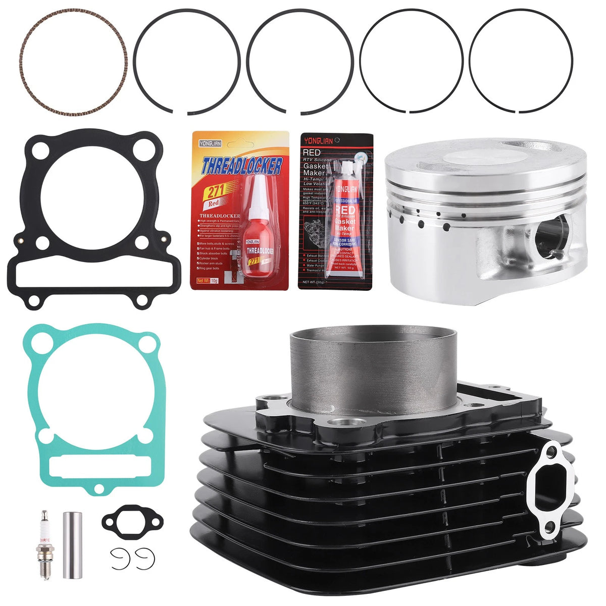 Piston Cylinder Gaskets Top End Rebuild Kit for Yamaha Raptor 350 (2004–2007)