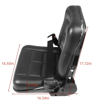 Driver Side Tractor Seat for Forklift (Black)
