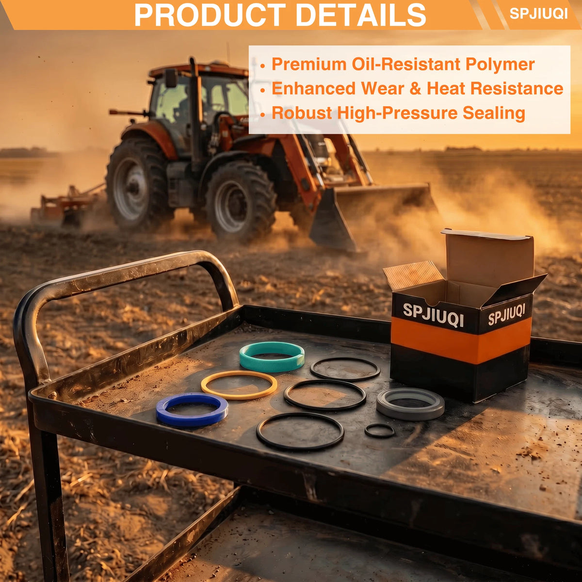 Bucket Boom Cyl Seal Kit for Case IH Front-End Loaders (2255, 2350, 2450)