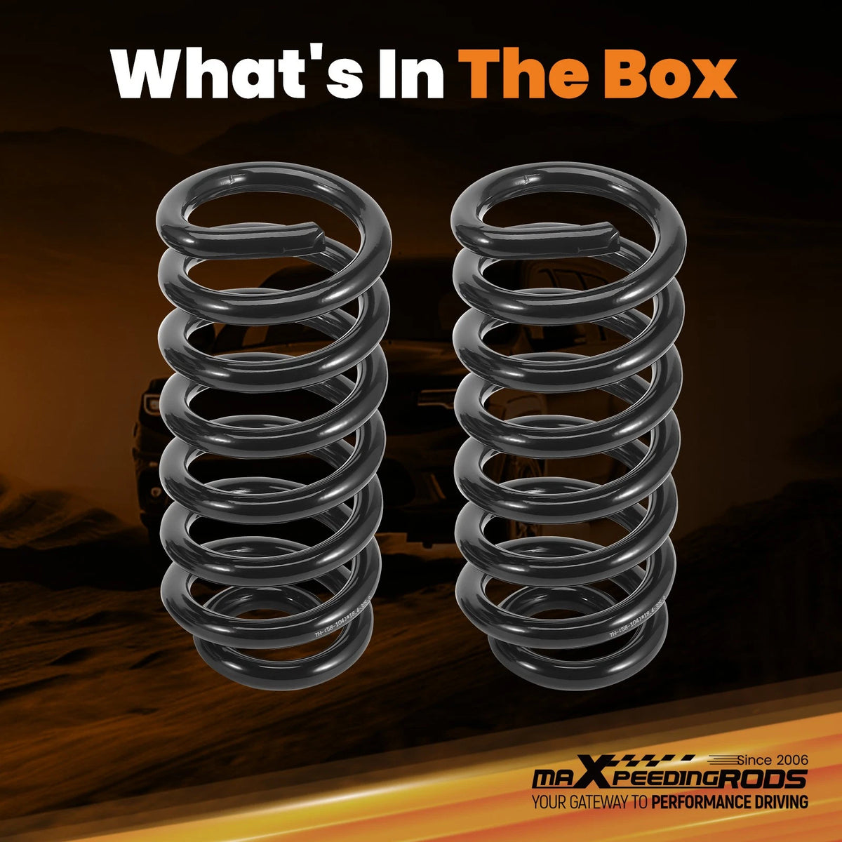 Set of 2 Front Lowering Springs for Ford F150 F-100 (1980–1996) 2WD