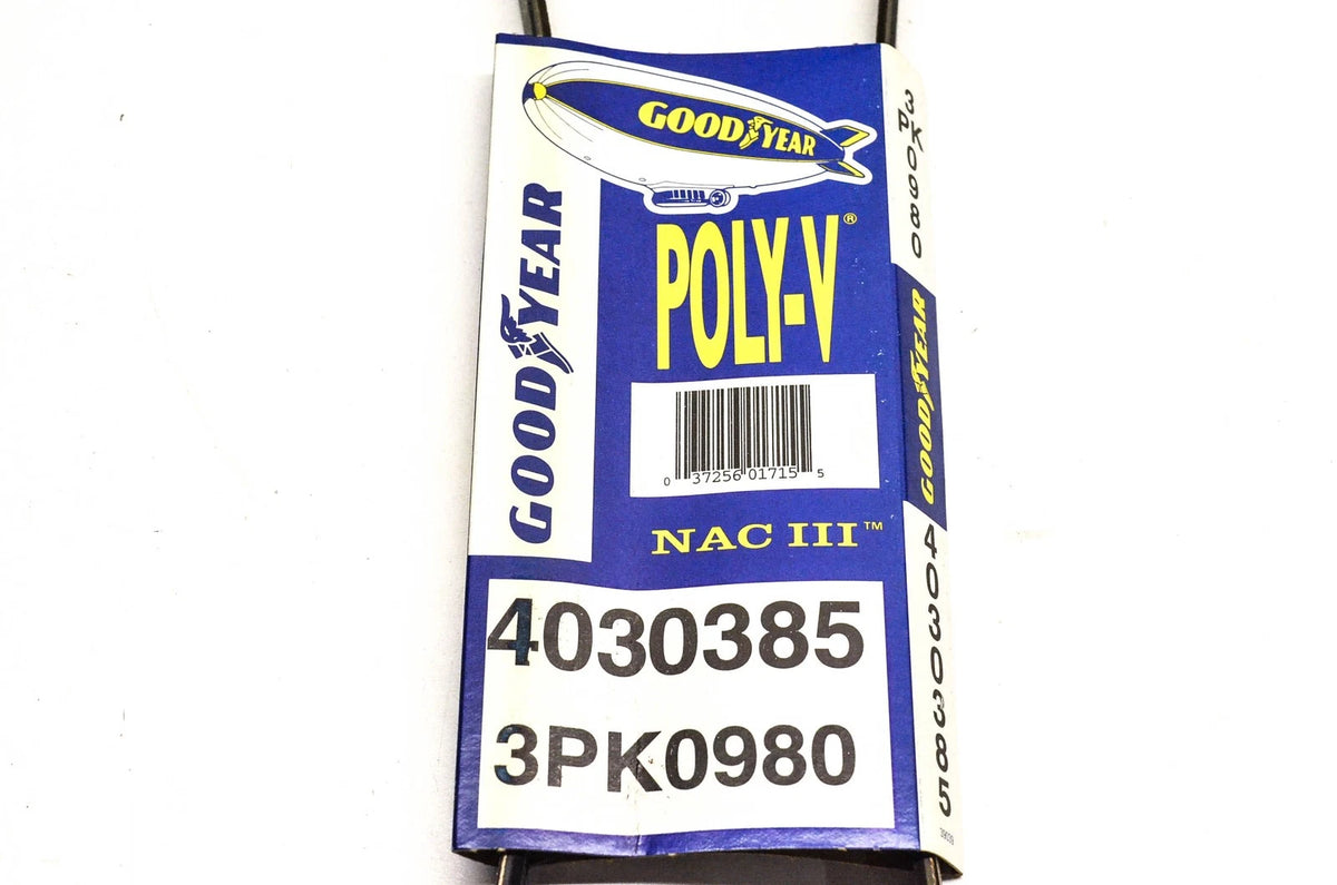 3X Goodyear 4030385 Poly-V Serpentine Belt for