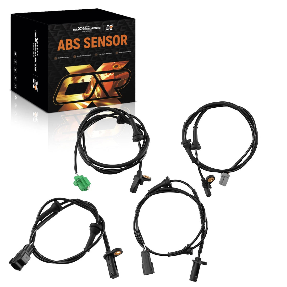 Set of 4 ABS Sensors for Volvo XC90 (2003–2014) 30773745