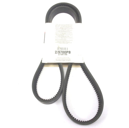 2X Gates Green Stripe Powerband Heavy Duty Joined V-Belt for