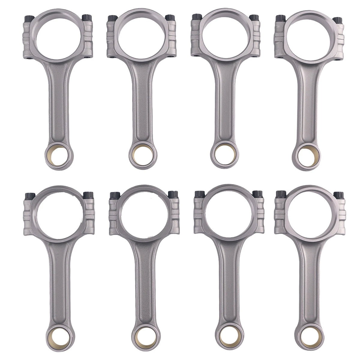 8x I-Beam 5140 Connecting Rods for SBC Chevy 350 (5.700'', Bushed Floating Pin)