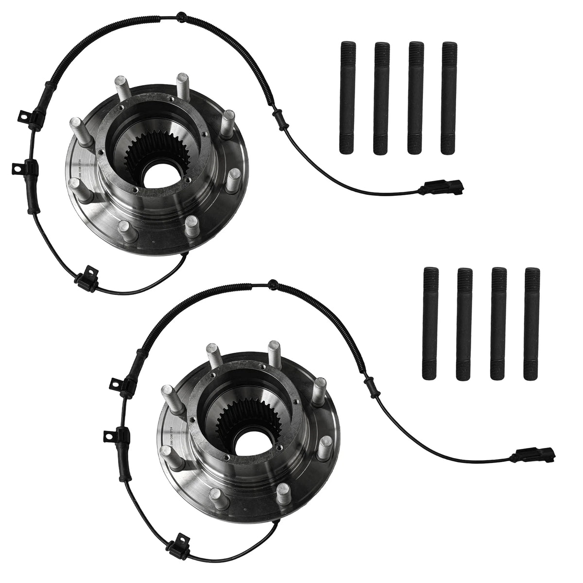 2X Wheel Hub & Bearing Assembly 515131 for Ford F-350 Super Duty (2011–2016) 4WD