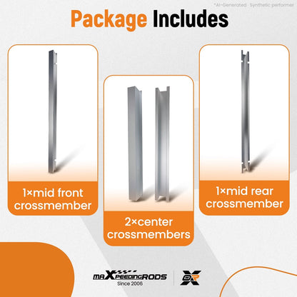 Bed Floor Support Crossmember Rails for Ford F-Series Pickup