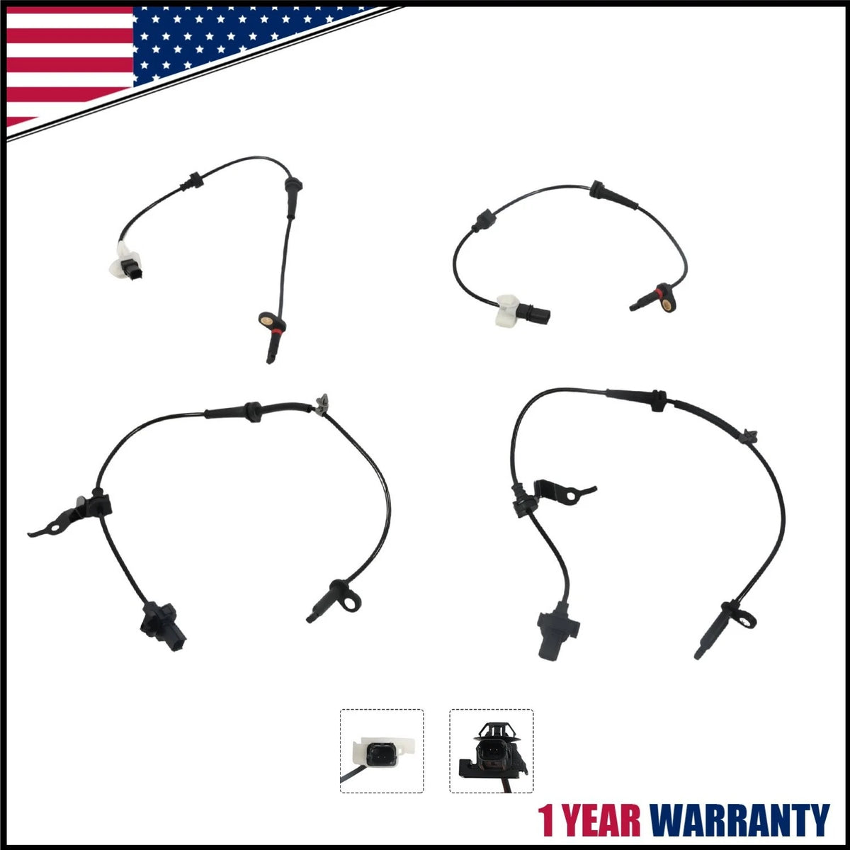 Set of 4 ABS Wheel Speed Sensors for Honda Accord (2013–2017) EAW