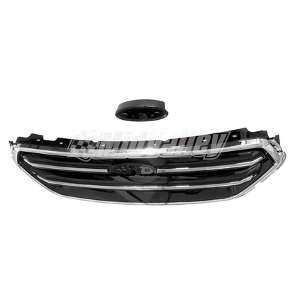 Front Upper Grille Gloss Black & Chrome for Ford Escape (2017–2019)