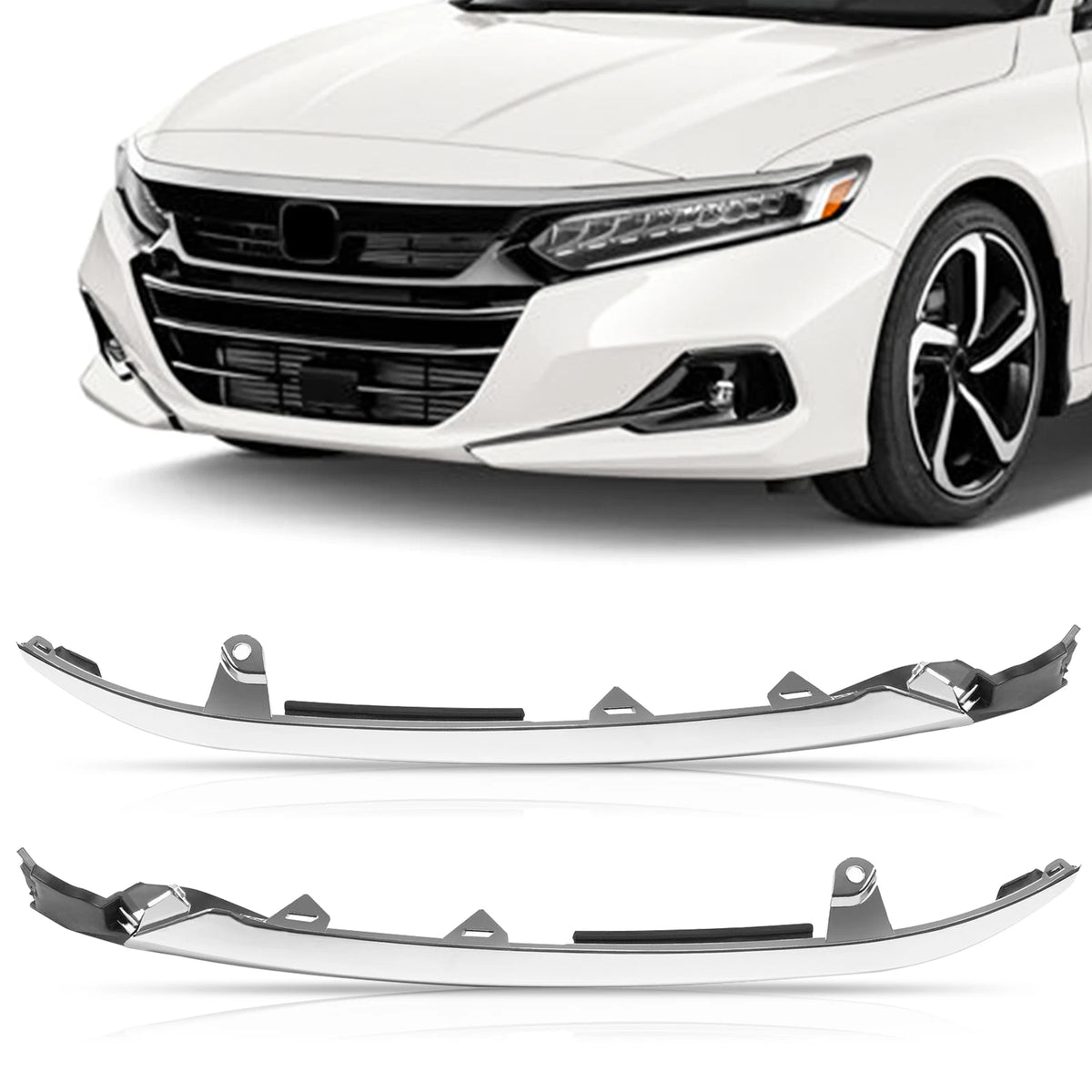 Set of 2 Headlight Chrome Molding Trim for Honda Accord (2021–2022)