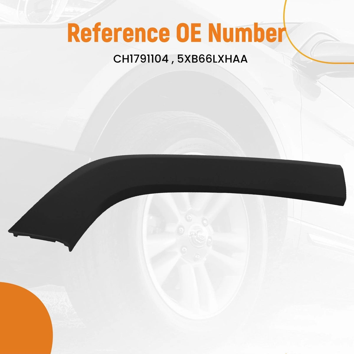 Rear Fender Flare Molding for Jeep Renegade (2015–2023) 5XB66LXHAA