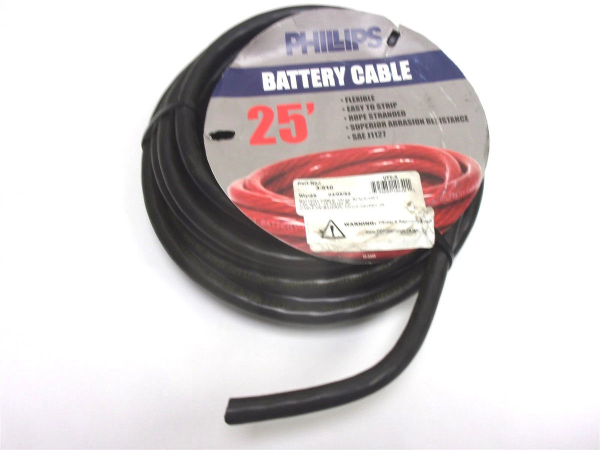 3-510 Phillips Battery Cable for - 1/0 Gauge, 25'