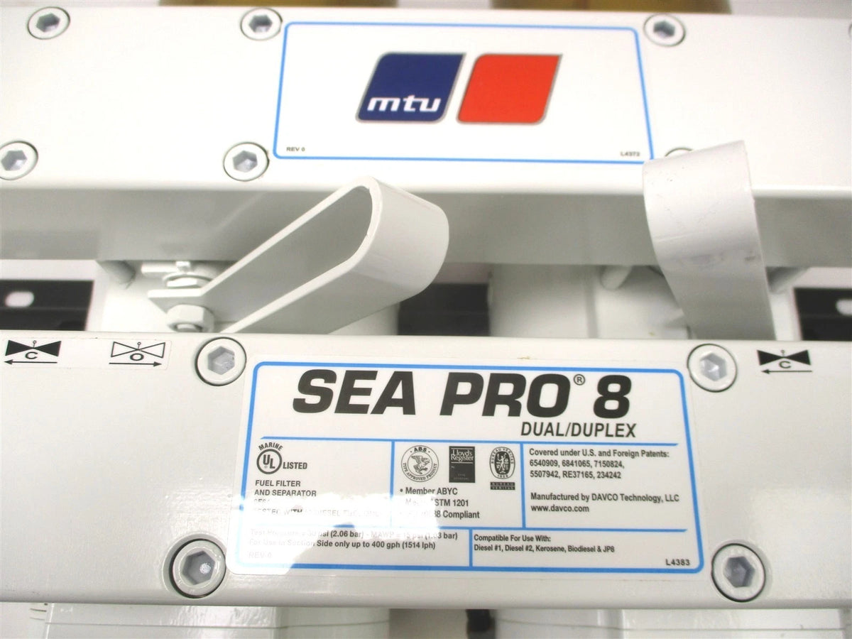MTU Davco Sea Pro 8 Dual/Duplex Diesel Marine Fuel/Water Separator (23538289)