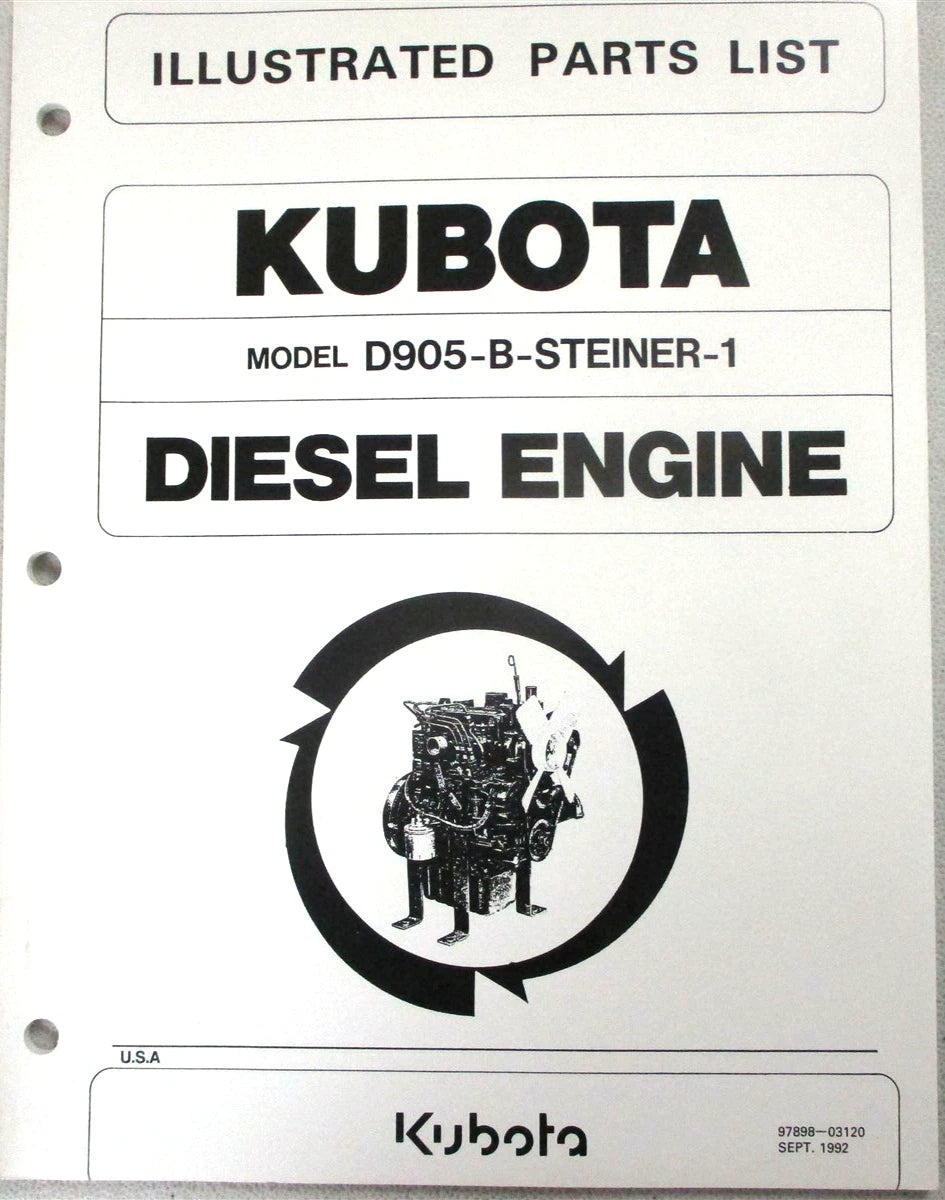 OEM Illustrated Parts List for Kubota D905-B-Steiner-1