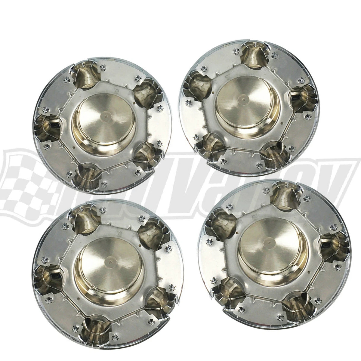 Set of 4 Chrome Wheel Center Hub Caps for Ford F75A1A096EA