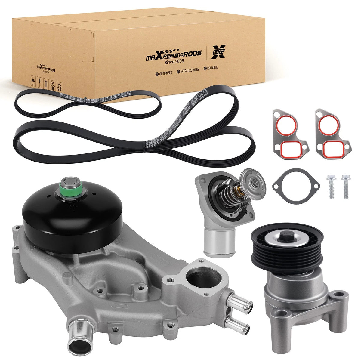 Water Pump Timing Belt Kit for GMC Sierra 3500 HD V8 6.0L (2007–2019) 12681417