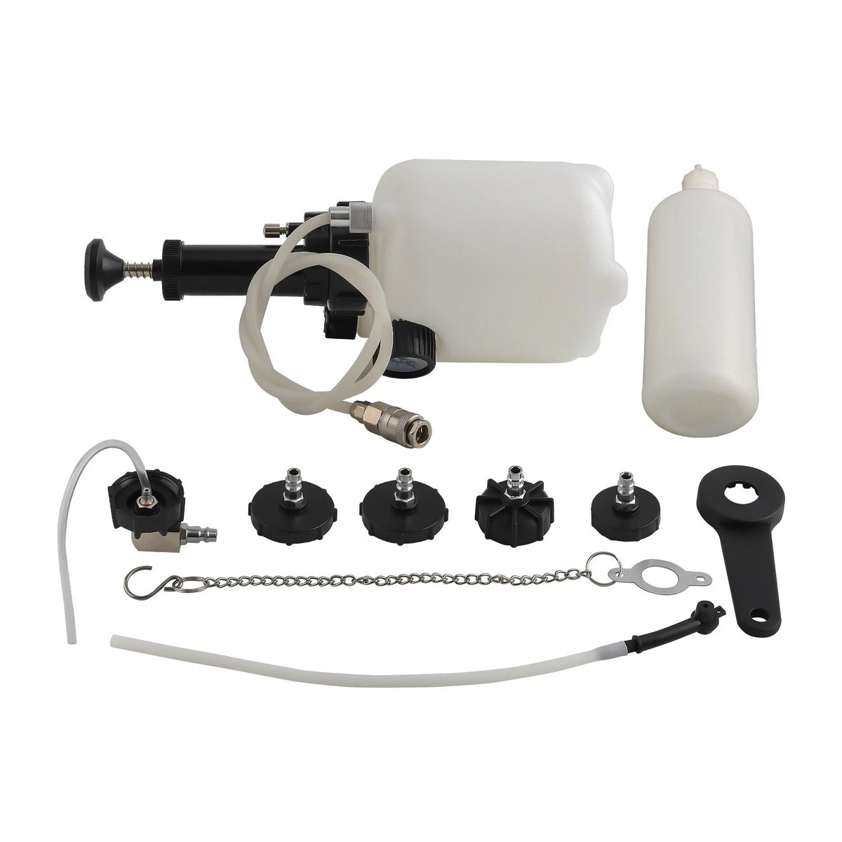 Manual Brake Bleeder Kit with Universal Adapter for Various Vehicles (3L+1L)