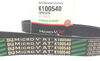 Gates Serpentine Micro-V Belt 10PK1370 for K100540 (54.5" x 1.375")