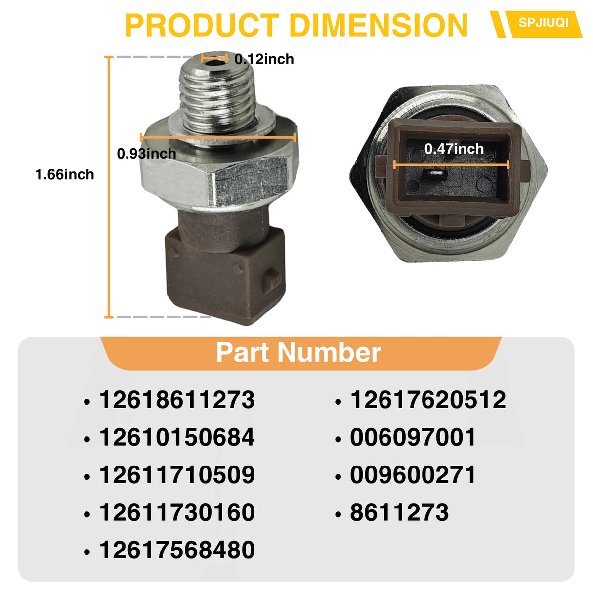 Oil Pressure Sensor 12617620512 for BMW 318i 318is 325Ci 325i 525i 525xi 528i (1992–2006)