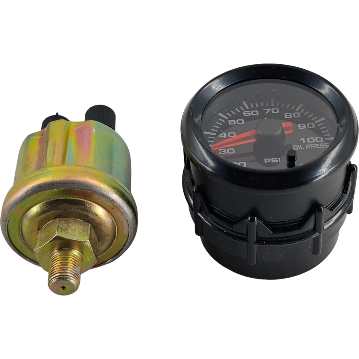 2" Mechanical Oil Pressure Gauge Kit for Universal Vehicles (0-100 PSI)