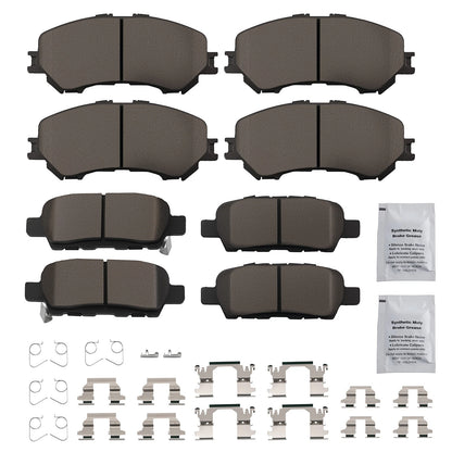 Set of 4 Front Rear Ceramic Brake Pads for Nissan Qashqai Rogue (2014–2019)