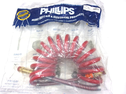 11-3100 Phillips Power Grip Coiled Air Brake Hose for Emergency (12')