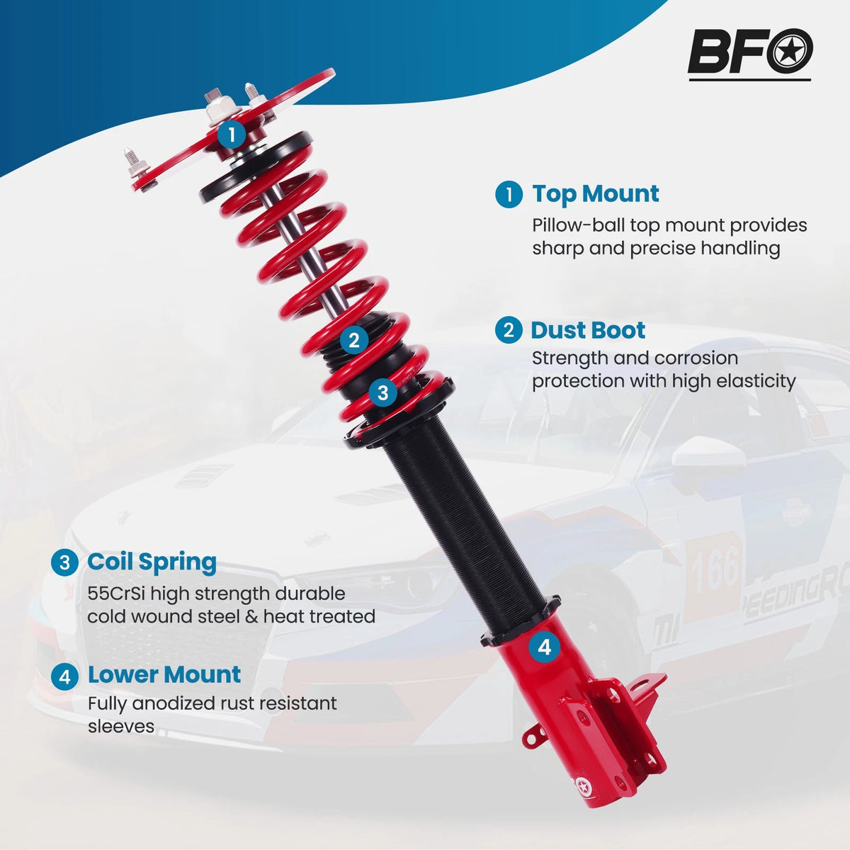 Street Coilovers Lowering Kit for Dodge Neon & SRT-4 (2000–2005)