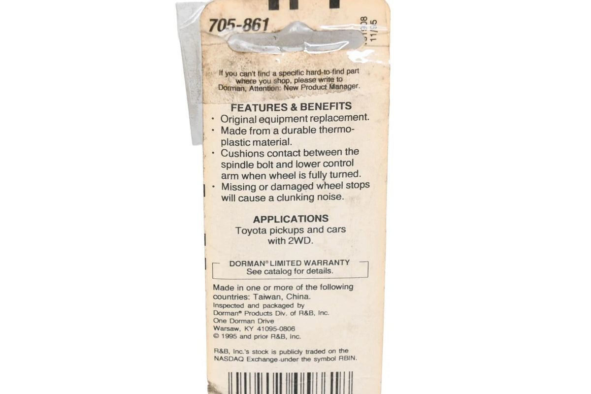 2X Wheel Stops for Dorman (705-861)