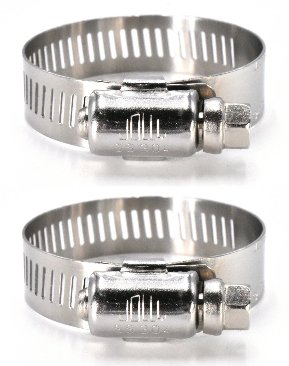 Set of 2 Jolly SAE Size 52 Worm Drive Hose Clamps JW052S 2.75" to 3.75"