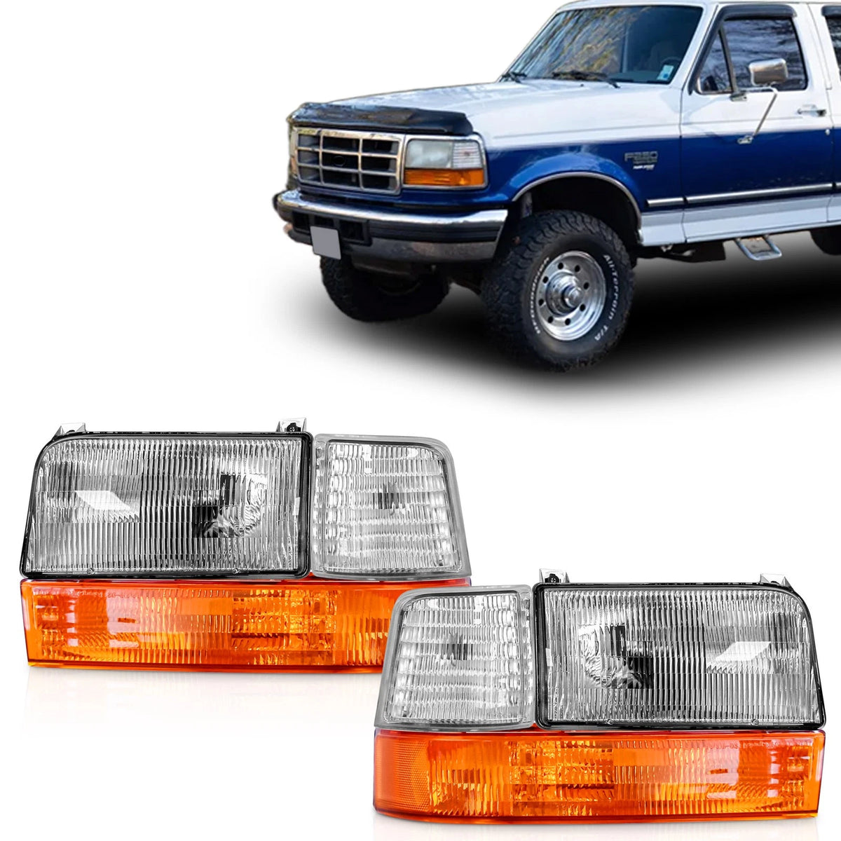Pair of Headlights for Ford F-150 (1992–1996)