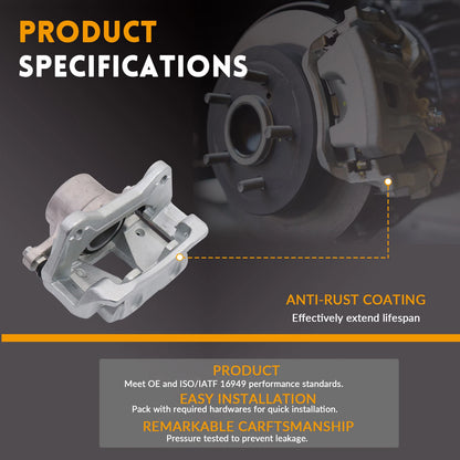 Front Left & Right Brake Caliper w/ Bracket for Ford E-150 E-250 E-350 (1992–2021)