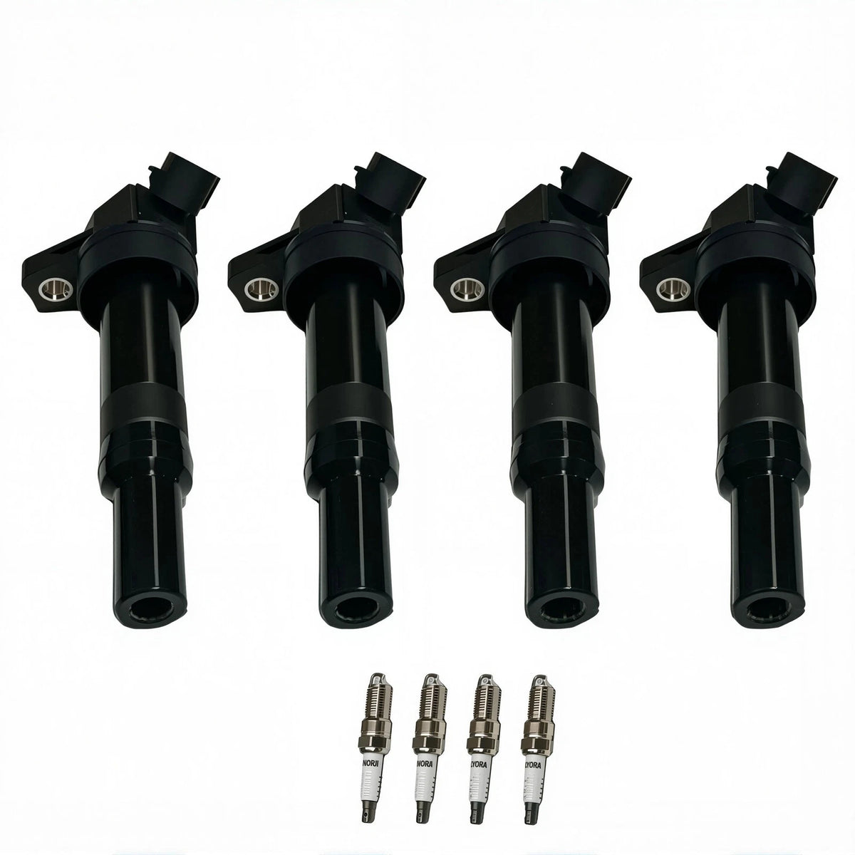 Set of 4 Ignition Coils & Spark Plugs for Hyundai Elantra GT, Kia Soul 2.0L 22058