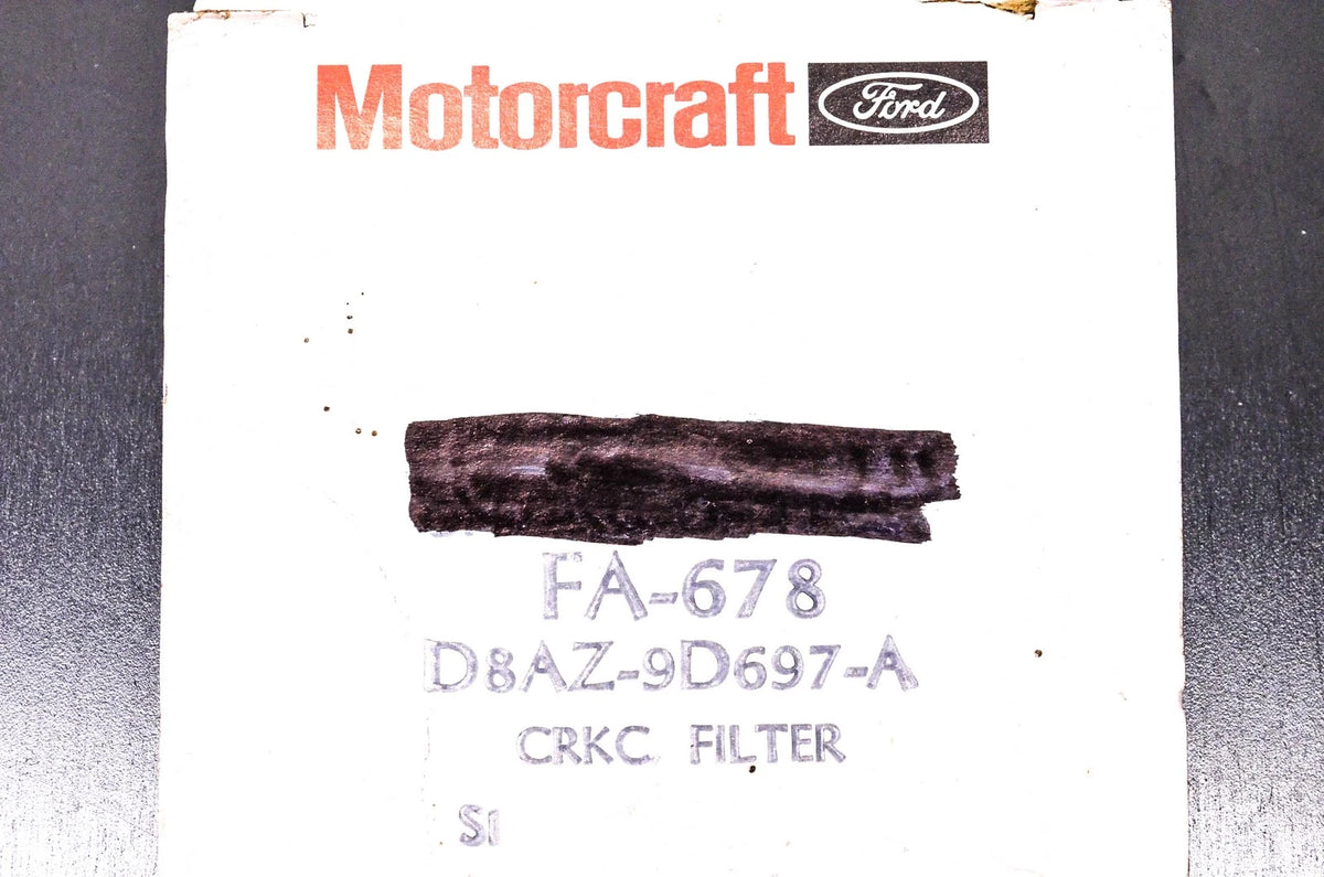 Crankcase Filter for Motorcraft FA-678, D8AZ-9D697-A (NOS)