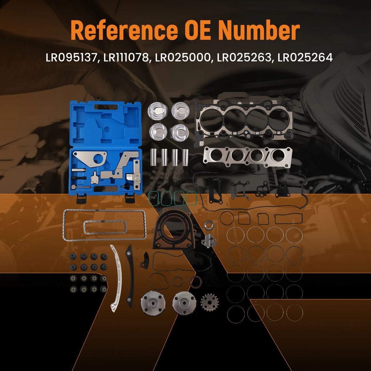Complete Engine Rebuild Set for Jaguar XE XF F-PACE 2.0L (2015–2016)