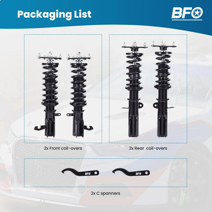 BFO Full Coilovers Suspension Kit for Toyota Corolla (1988–1999) E100 E110 AE92 AE111
