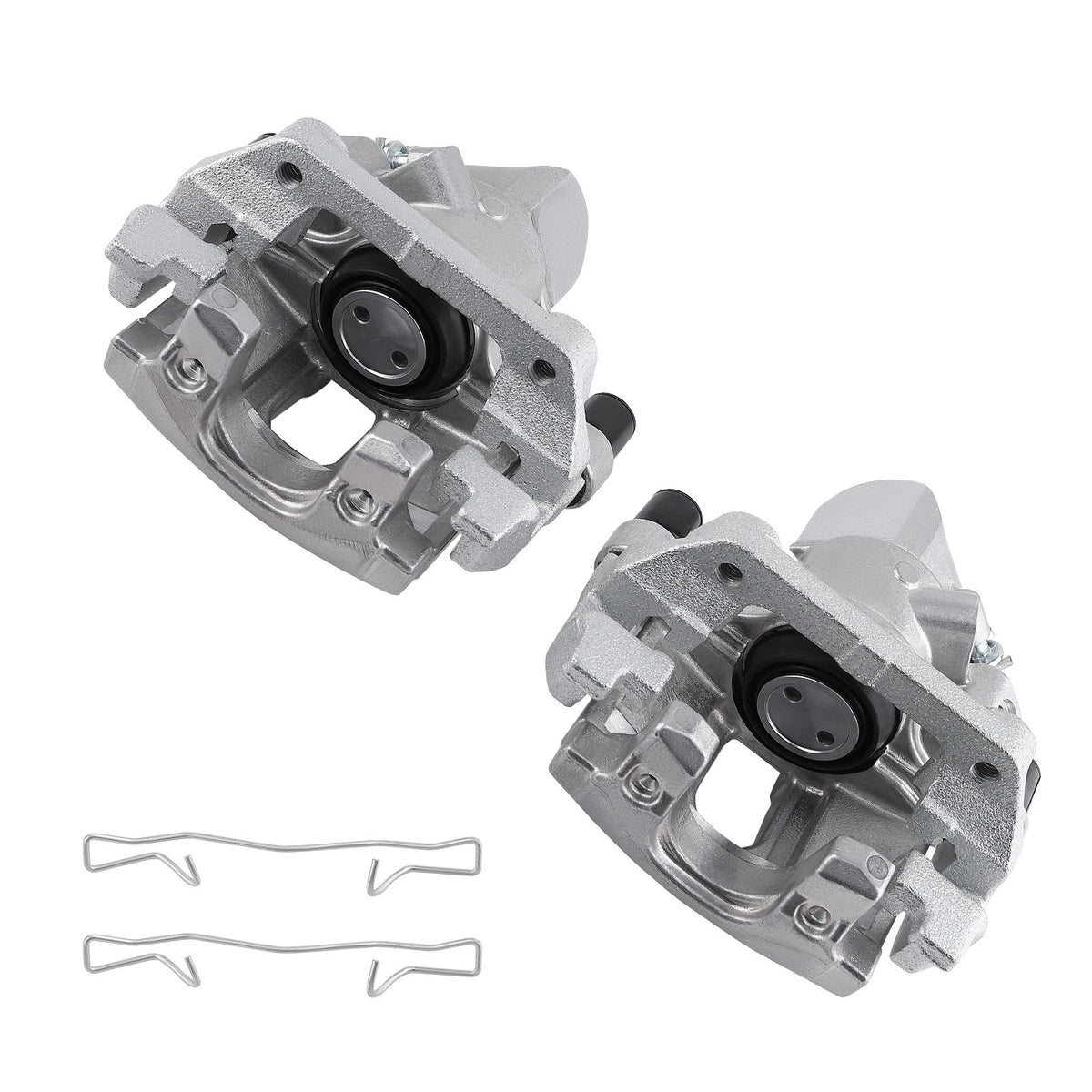 Pair Rear Brake Calipers w/ Bracket for Ford Focus (2012–2018)