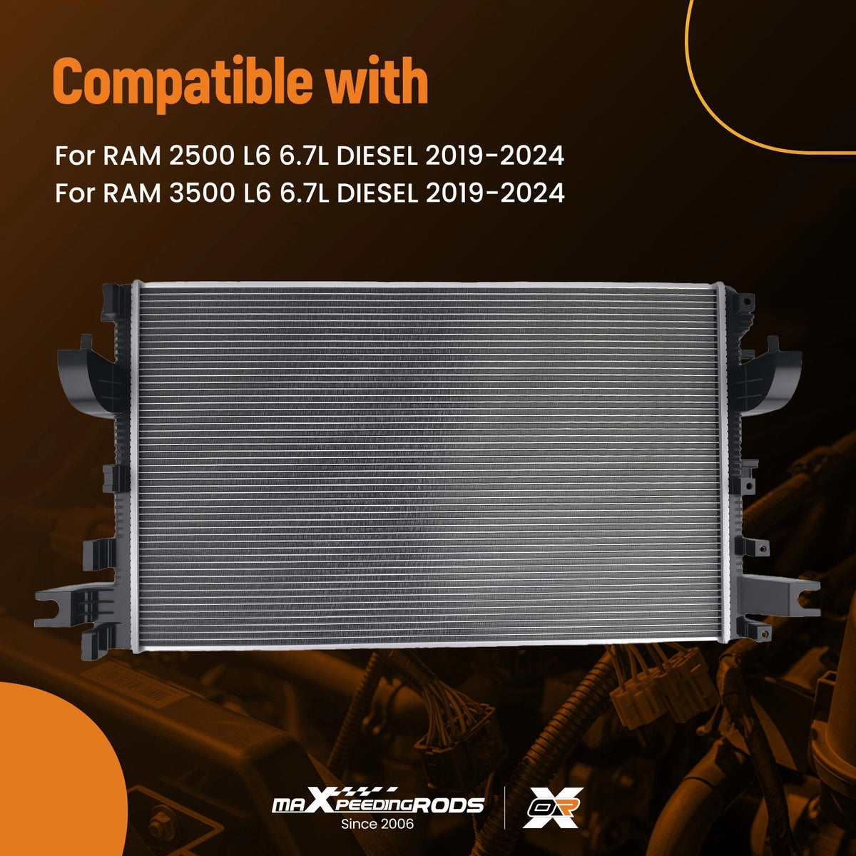 Aluminum Cooling Radiator for RAM 2500/3500 6.7L (2019–2024) RA13871C