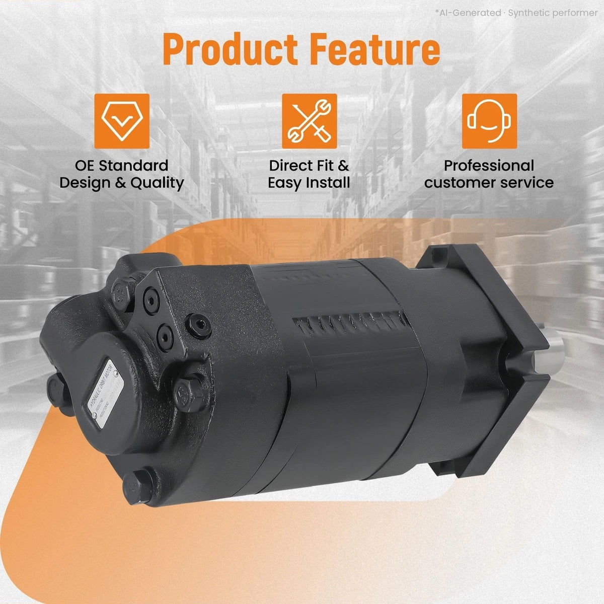 Hydraulic Motor 109-1215-006 for Eaton Char-Lynn 4000 Series (4 Bolt)