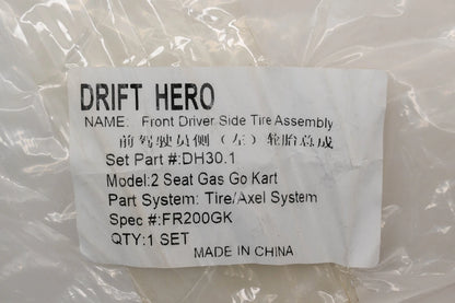 Drift Hero DH30.1 Tire 145/70-6 for Front Driver Side (NOS)