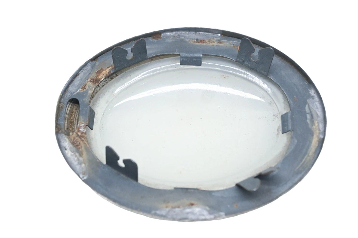 Oval Milk Glass Dome Light & Bezel for Aftermarket MQ021-8 (4-5/8" x 3-7/8")