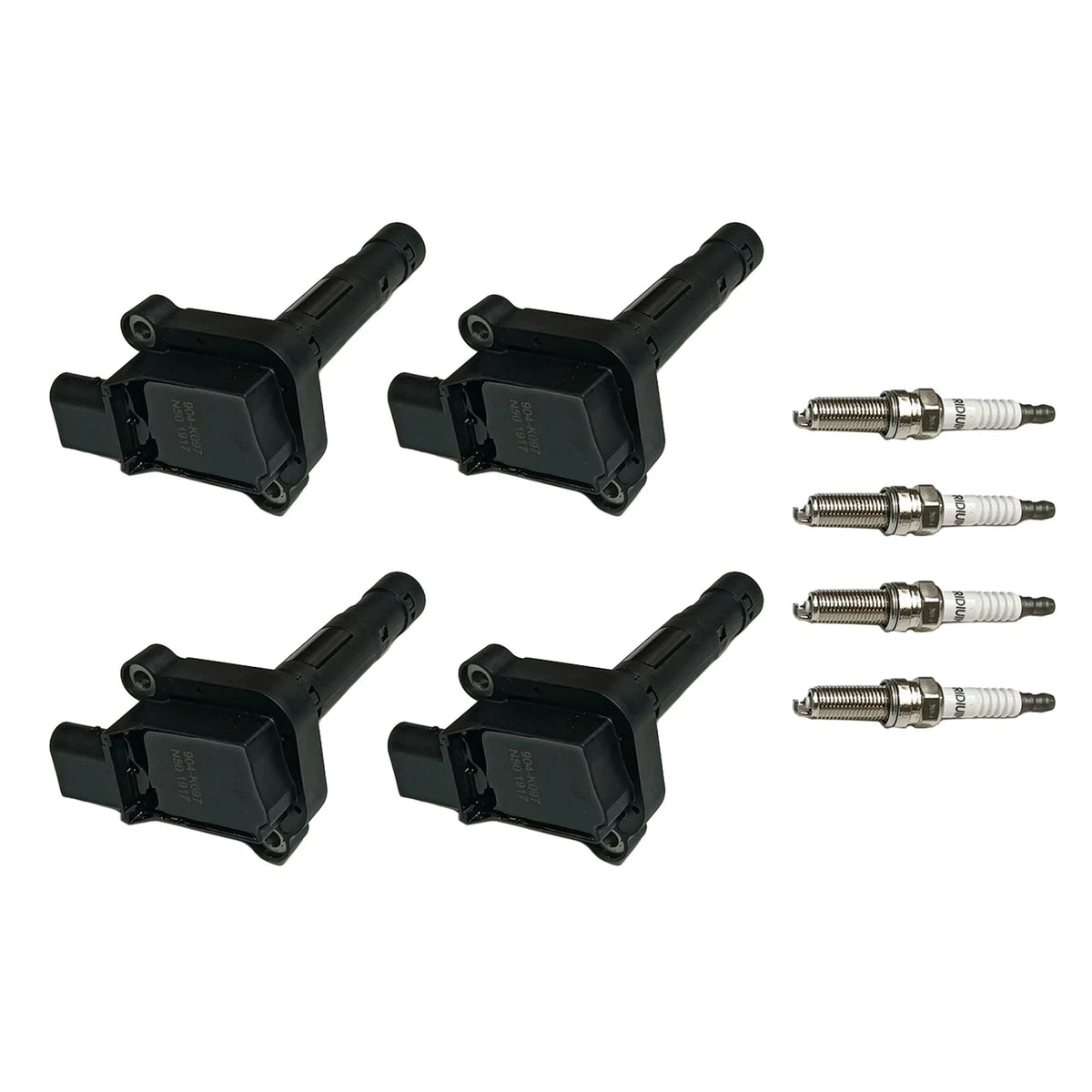 Set of 4 Ignition Coils & 4 Spark Plugs for Mercedes-Benz C230 (2003–2007)